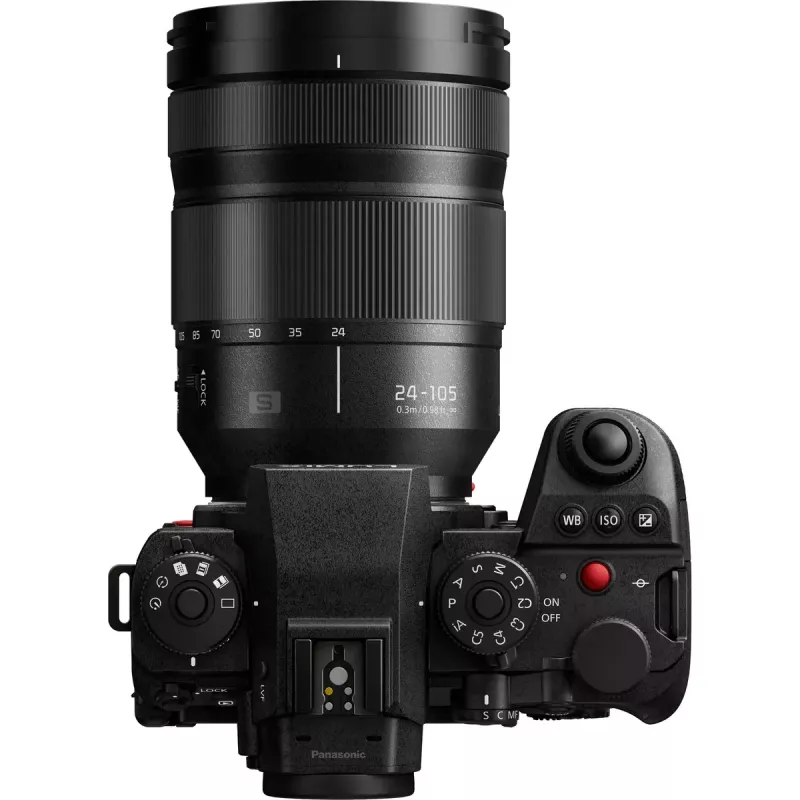Mirrorless Camera Panasonic Lumix DC-S1R II with 24–105mm Lens, 47.3MP Full-Frame