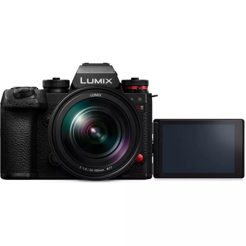 Mirrorless Camera Panasonic Lumix DC-S1R II with 24–105mm Lens, 47.3MP Full-Frame