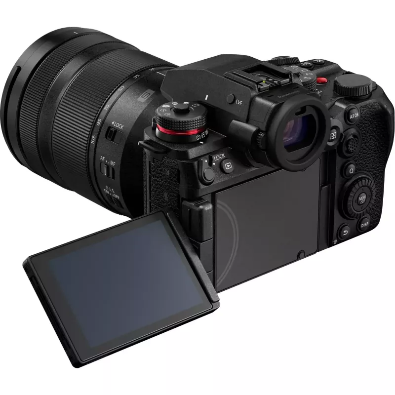Mirrorless Camera Panasonic Lumix DC-S1R II with 24–105mm Lens, 47.3MP Full-Frame