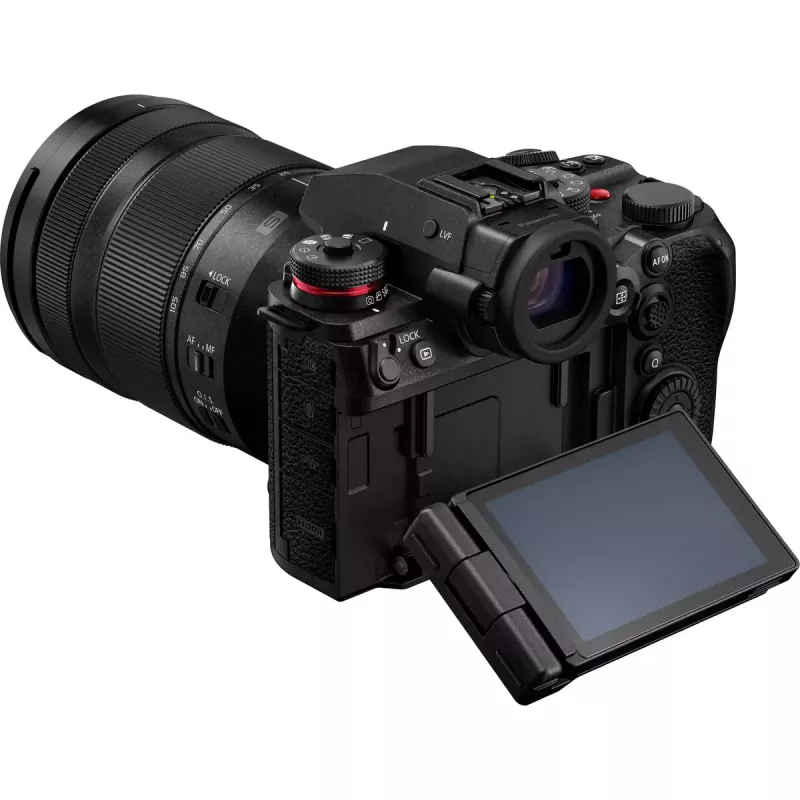 Mirrorless Camera Panasonic Lumix DC-S1R II with 24–105mm Lens, 47.3MP Full-Frame