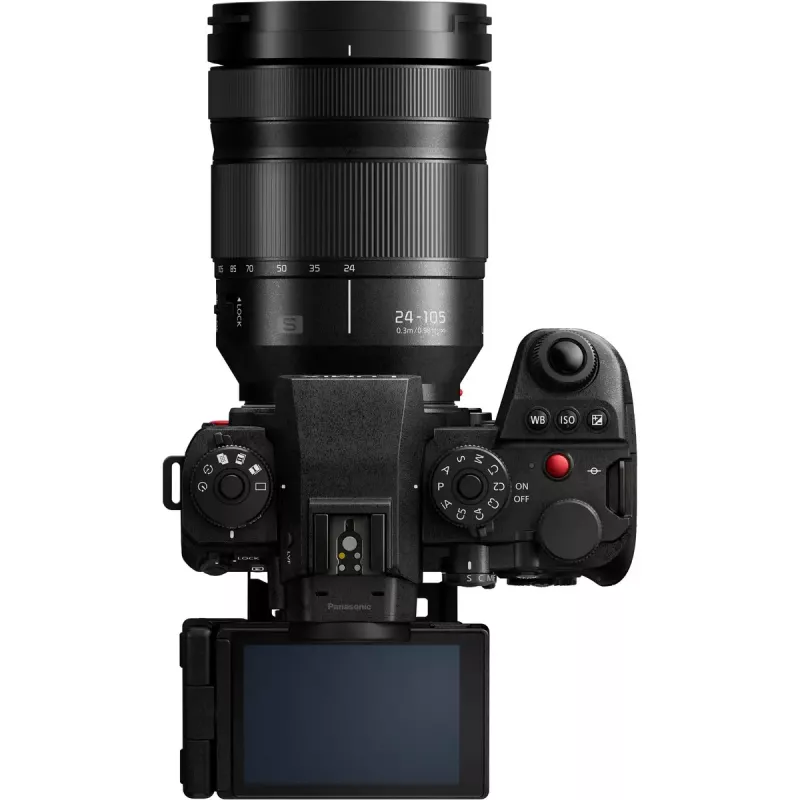 Mirrorless Camera Panasonic Lumix DC-S1R II with 24–105mm Lens, 47.3MP Full-Frame
