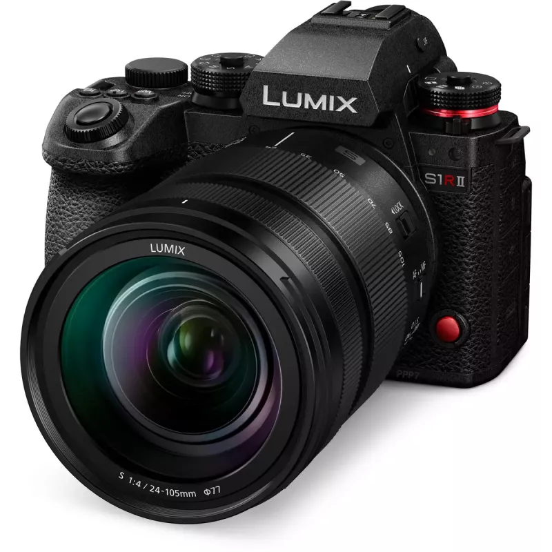 Mirrorless Camera Panasonic Lumix DC-S1R II with 24–105mm Lens, 47.3MP Full-Frame