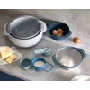 Set Joseph Joseph Nest Stackable Blue Grey 4.5L Bowl 1.65L Sieve