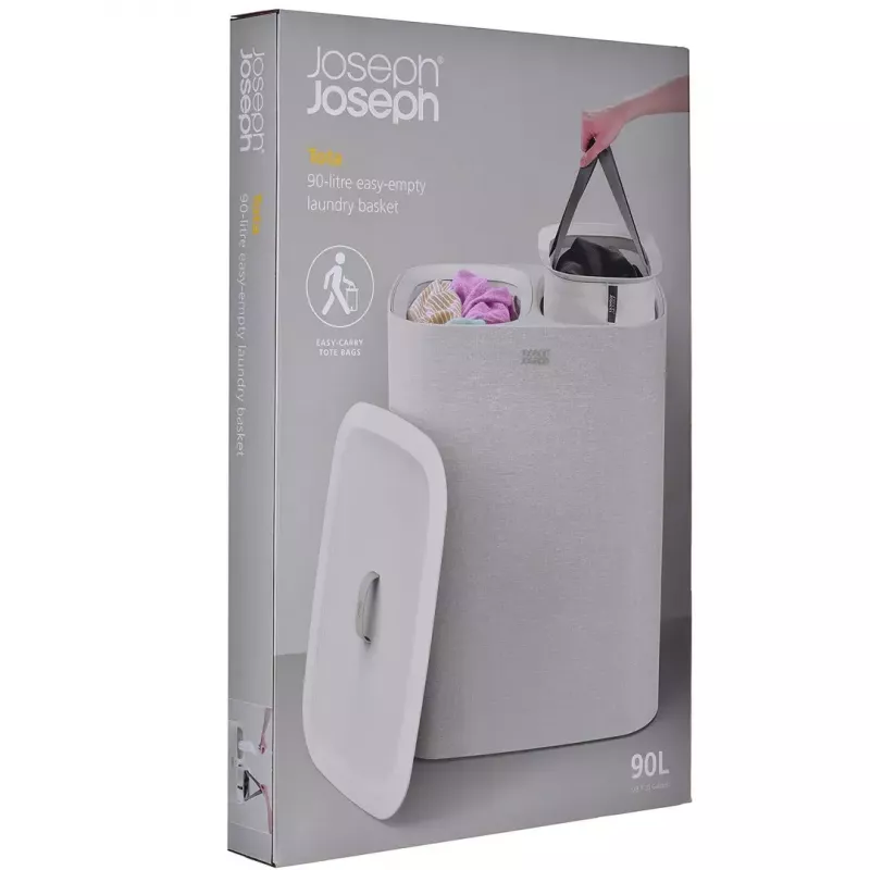 Laundry basket Joseph Joseph Tota 90L ecru — 90 L capacity, durable design