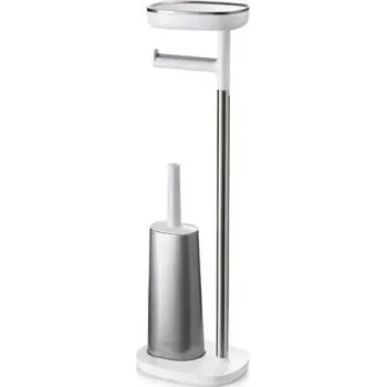 Toilet roll holder and toilet brush set joseph joseph EasyStore SST model 70519 stainless-steel finish