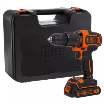 Drill Black & Decker BDCHD18K-QW 1400 RPM, 1.5 Ah, Black, Orange