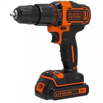Drill Black & Decker BDCHD18K-QW 1400 RPM, 1.5 Ah, Black, Orange