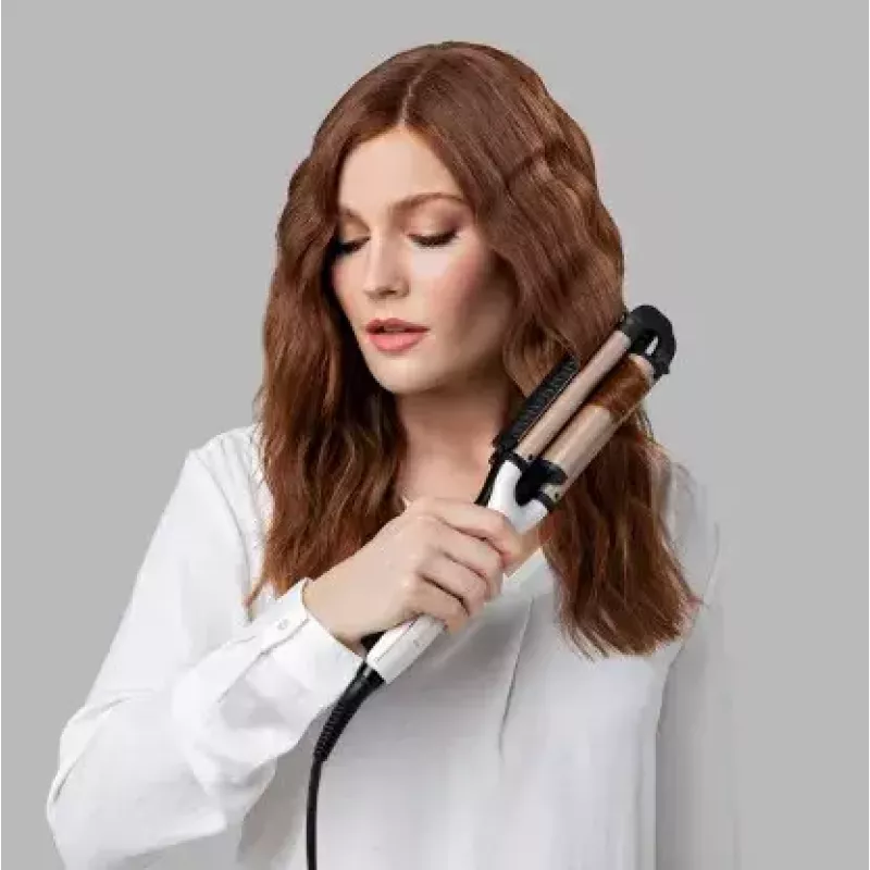 Automatic curling iron Remington CI91AW — rose gold/black, S-shaped barrel, ceramic coating, 150–210°C, 3 m swivel cord
