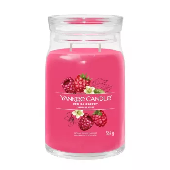 Wax candle Yankee Candle Cylinder Raspberry Crimson — Height 157 mm, Diameter 93 mm, Weight 567 g, 1 pc