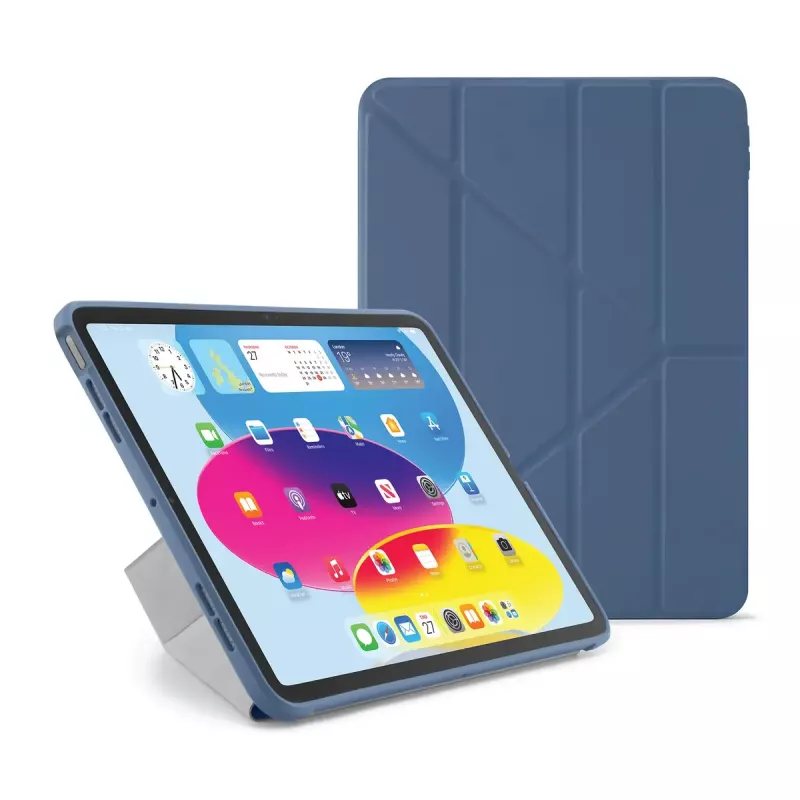 Tablet flip case PIPETTO P052-51-V for iPad 10th Gen (10.9 inch) — microfiber and TPU, 5 stand modes