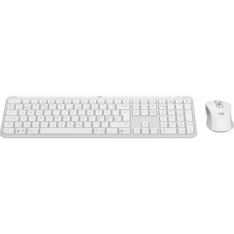 Logitech MK950 Signature Slim Keyboard Mouse included Office RF Wireless + Bluetooth QWERTY Danish Finnish Norwegian Swedish White