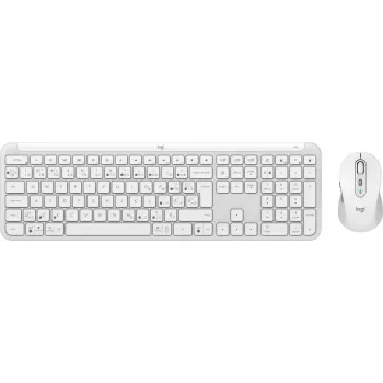 Logitech MK950 Signature Slim Keyboard Mouse included Office RF Wireless + Bluetooth QWERTY Danish Finnish Norwegian Swedish White