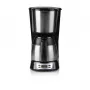 Drip coffee maker Domo DO709K — semi-auto, 1 L water tank, 8-cup jug, LCD, stainless steel/black