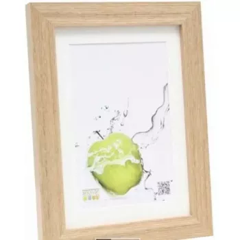 Picture frame Deknudt S66KH1 P1 20x25 Wood Oak with passepartout 20×25 cm
