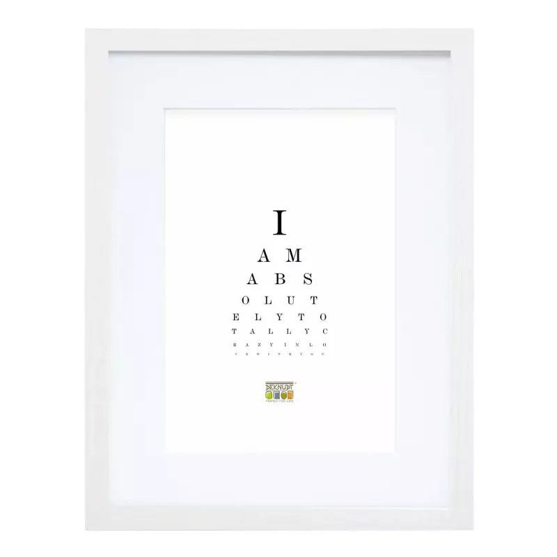 Single picture frame Deknudt S66KF1 P1 White MDF Glass Wood 30x40