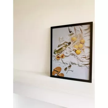 Single picture frame Deknudt S44CF2 Black 30X45 Glass MDF