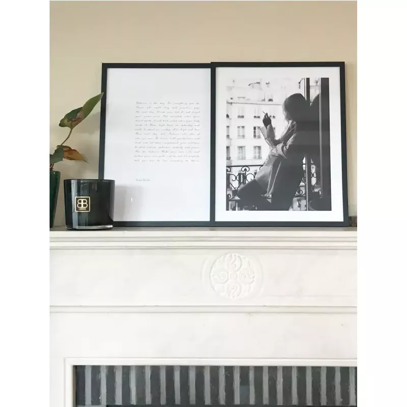 Single picture frame Deknudt S44CF2 Black 30X45 Glass MDF
