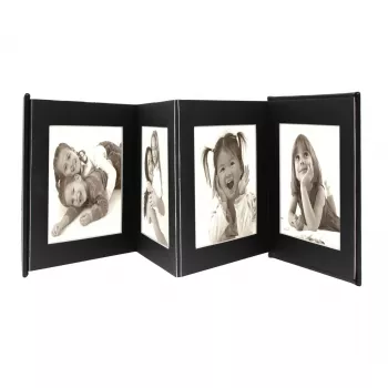 Photo Album Deknudt Leporello Black 8 sheets 15 x 20 cm
