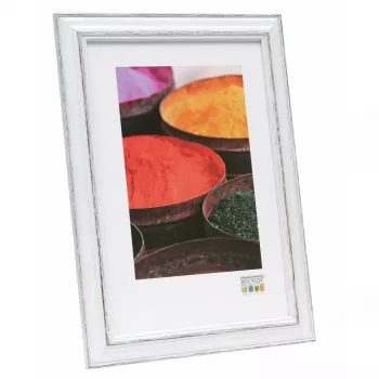 Single picture frame Deknudt S221H3 Black White Wood 260x347 mm