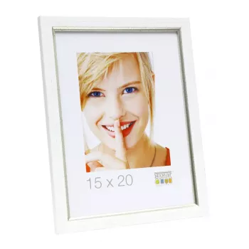 Single picture frame Deknudt S46AF1 Silver White 168x218mm