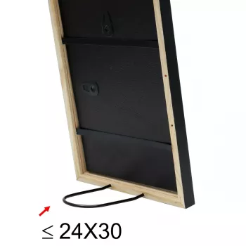 Single picture frame Deknudt S41JL2 Black Cardboard Glass Wood