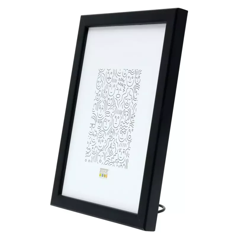 Single picture frame Deknudt S41JL2 Black Cardboard Glass Wood