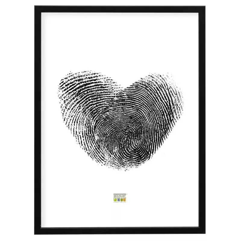 Single picture frame Deknudt S41JL2 Black Cardboard Glass Wood