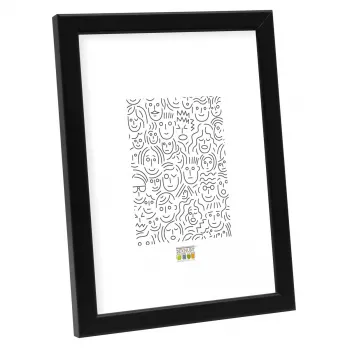 Single picture frame Deknudt S41JL2 Black Cardboard Glass Wood