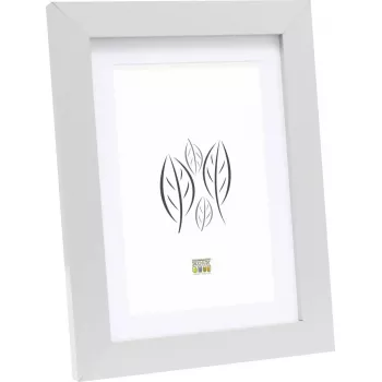 Picture frame Deknudt S66KD1 P1 15x20 wood silver with passepartout