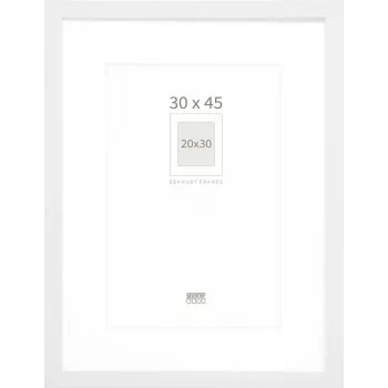 Photo frame Deknudt S66KD1 P1 30x45 Wood Silver with passepartout
