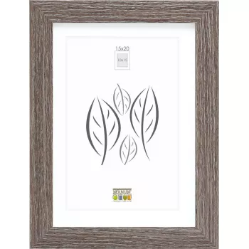 Photo frame Deknudt S66KH3 15×20 cm Wood Grey Oak with passepartout