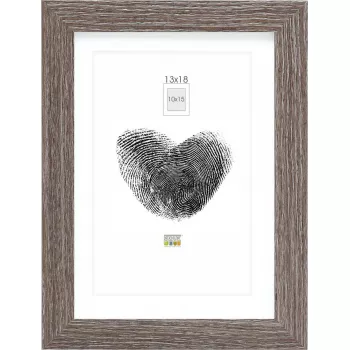 Photo frame Deknudt S66KH3 Wood Grey Oak 18x24 cm with passepartout