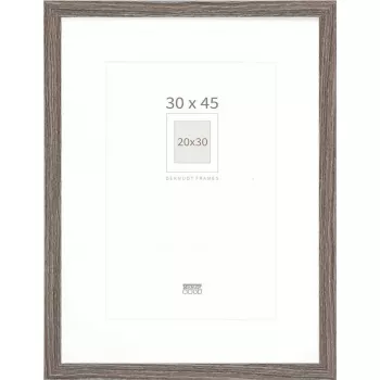 Photo frame Deknudt S66KH3 Wood Grey Oak 30x45 with passepartout