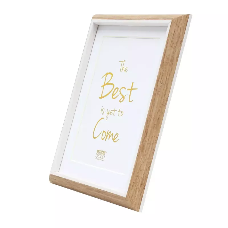 Single picture frame Deknudt S46WG4P1 Brown White 199x259 mm