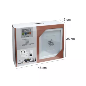 Picture frame set Deknudt S46YK1 White MDF Glass Wood