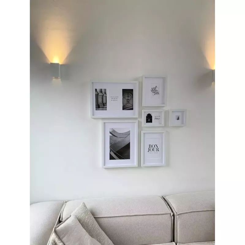 Picture frame set Deknudt S46YK1 White MDF Glass Wood
