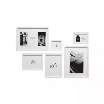 Picture frame set Deknudt S46YK1 White MDF Glass Wood