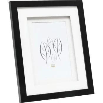 Photo frame double passepartout Deknudt S65KK2 Black 13x13 cm