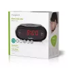 Digital alarm clock Nedis CLAR001BK — LED display, oval, 130×60×100 mm, 220–240 V, FM/AM, black