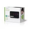 Digital alarm clock Nedis CLAR002BK — LED display, AC 220–240V, 130×80×70 mm, black