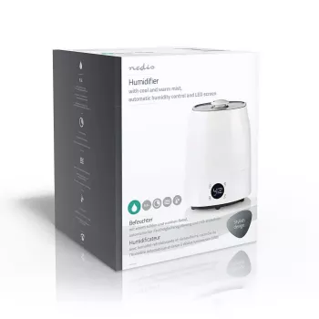 Humidifier Nedis HUMI120CWT — White/Grey compact room humidifier