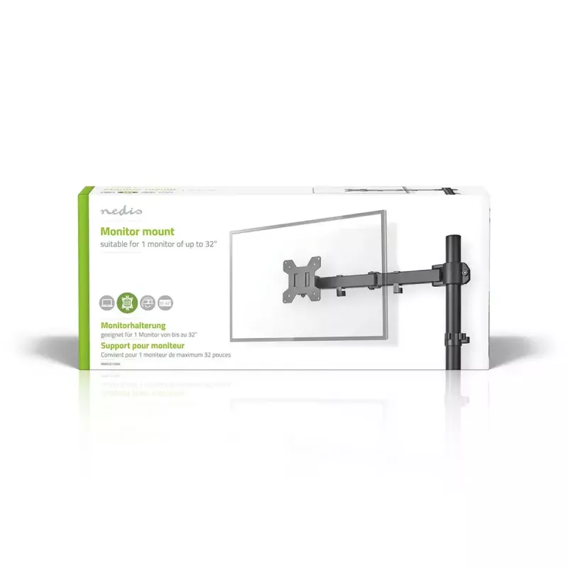 Monitor Mount Nedis MMSIS110BK 81.3 cm 32 inch Black Desk