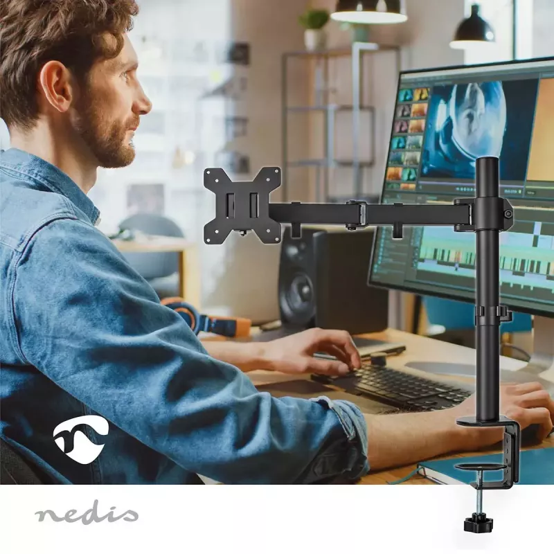 Monitor Mount Nedis MMSIS110BK 81.3 cm 32 inch Black Desk