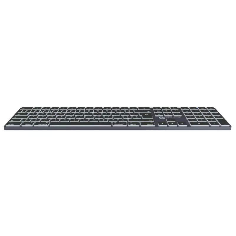 Keyboard LogicKeyboard SKB-TM-UK Full-size USB + Bluetooth, QWERTY UK English, Titanium