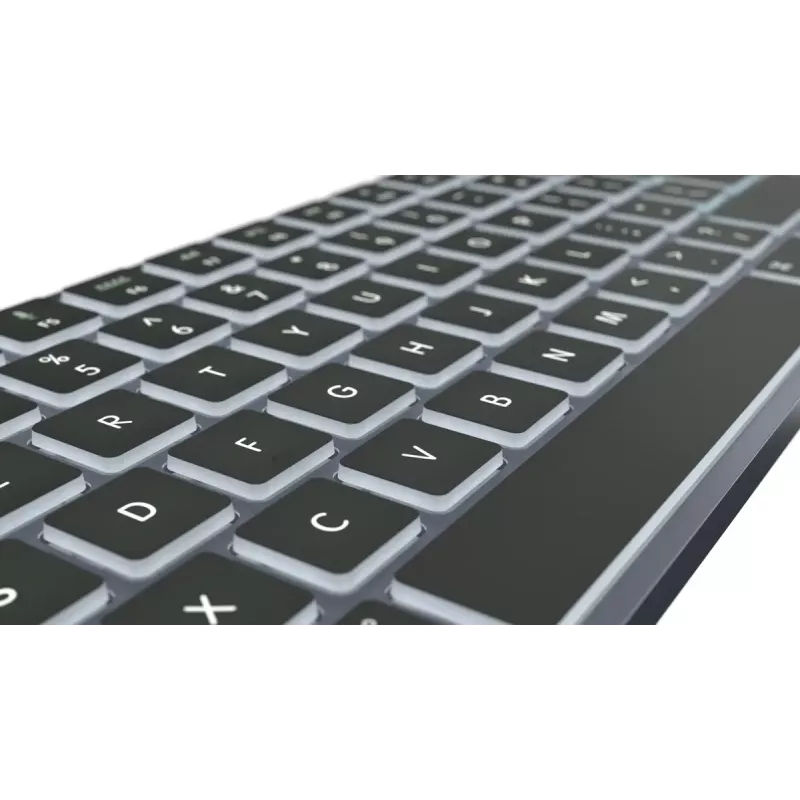 Keyboard LogicKeyboard SKB-TM-UK Full-size USB + Bluetooth, QWERTY UK English, Titanium
