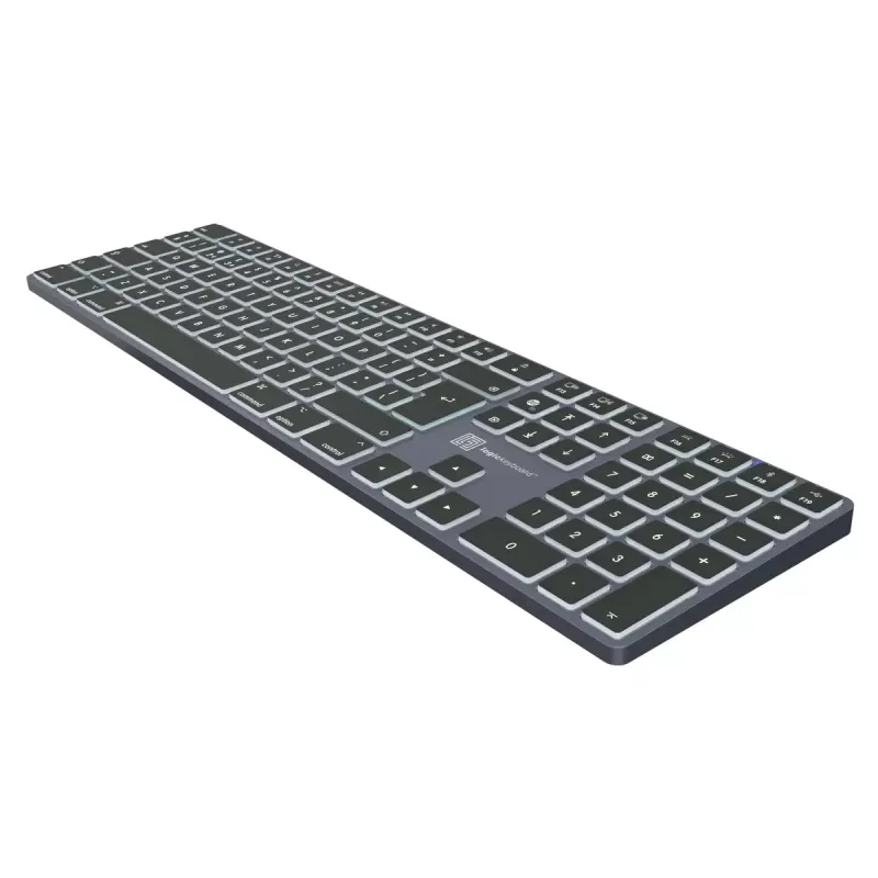 Keyboard LogicKeyboard SKB-TM-UK Full-size USB + Bluetooth, QWERTY UK English, Titanium