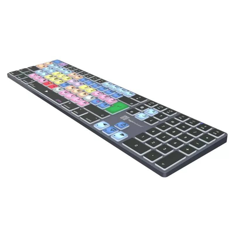 Full-size Bluetooth keyboard LogicKeyboard LKB-MCOM4-TM — QWERTY German layout, 109 keys, Grey Titanium