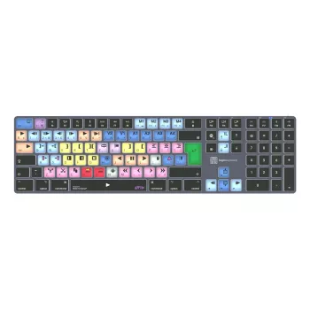 Full-size Bluetooth keyboard LogicKeyboard LKB-MCOM4-TM — QWERTY German layout, 109 keys, Grey Titanium