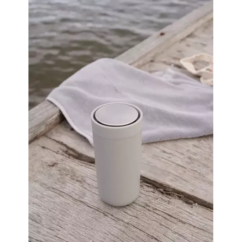 Thermal mug Stelton To Go Click 400 ml Grey stainless steel lid polypropylene interior 72×80 mm