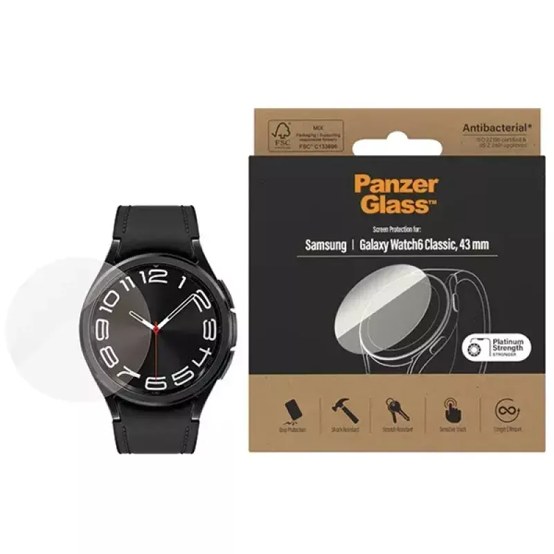 PanzerGlass Screen Protector for Samsung Galaxy Watch6 43mm AB – tempered glass, model 3685